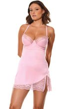 Load image into Gallery viewer, 26112 Pink Satin Chemise by COQUETTE