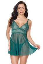 將圖片載入圖庫檢視器 25309 Green Babydoll by COQUETTE