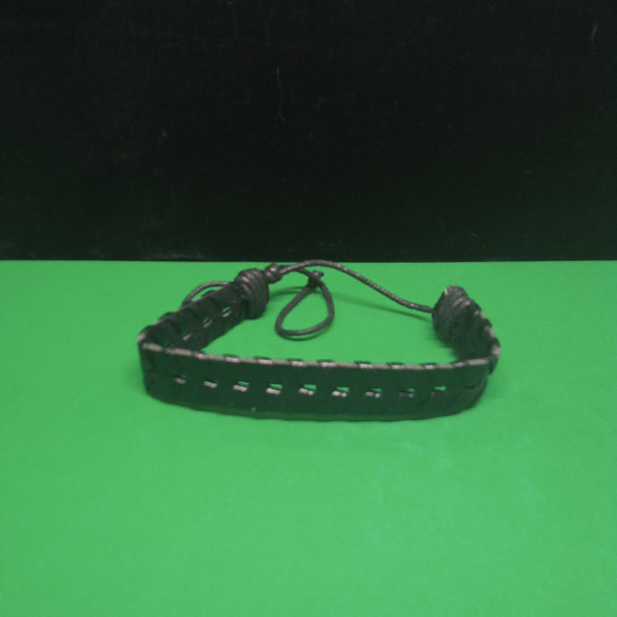 Leather Cross-stitched Bracelet