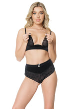Load image into Gallery viewer, 21317 Black Velvet Bra Set by COQUETTE
