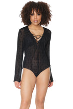 Load image into Gallery viewer, 21318 Black Lace Romper by COQUETTE
