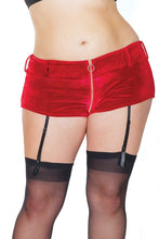 Load image into Gallery viewer, 21325 Red Velvet Booty Shorts by COQUETTE
