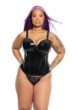 Load image into Gallery viewer, 22207 Black PVC Bustier by COQUETTE
