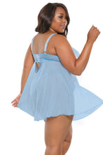 Charger l&#39;image dans la galerie, 23123 Blue Sheer Babydoll by COQUETTE
