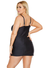 Load image into Gallery viewer, 23509 Black Slit Dress by COQUETTE
