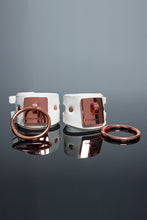 Cargar imagen en el visor de la galería, 23620 White Vegan Leather Cuffs by COQUETTE
