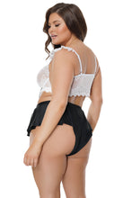 Cargar imagen en el visor de la galería, 24132 Black/White Crop Top set by COQUETTE
