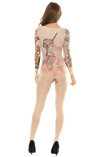 Load image into Gallery viewer, 2560 Tattooed Bodystocking by COQUETTE
