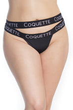 Cargar imagen en el visor de la galería, 7214 Black Logoed Panty by COQUETTE
