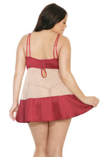 Cargar imagen en el visor de la galería, 7222 Merlot Split Babydoll by COQUETTE
