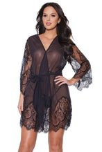 Charger l&#39;image dans la galerie, 22309 Black Sheer Lace Gown by COQUETTE
