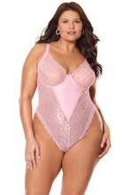 將圖片載入圖庫檢視器 26111 Pink Satin Teddy by COQUETTE
