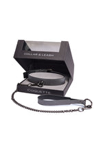 Charger l&#39;image dans la galerie, 25605 Gunsmoke Grey Leather Collar by COQUETTE
