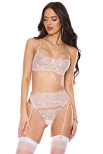 Load image into Gallery viewer, 26314 Champagne Gold Bra Set by COQUETTE
