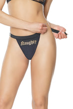 將圖片載入圖庫檢視器 21335 Black &quot;NAUGHTY&quot; Panty by COQUETTE
