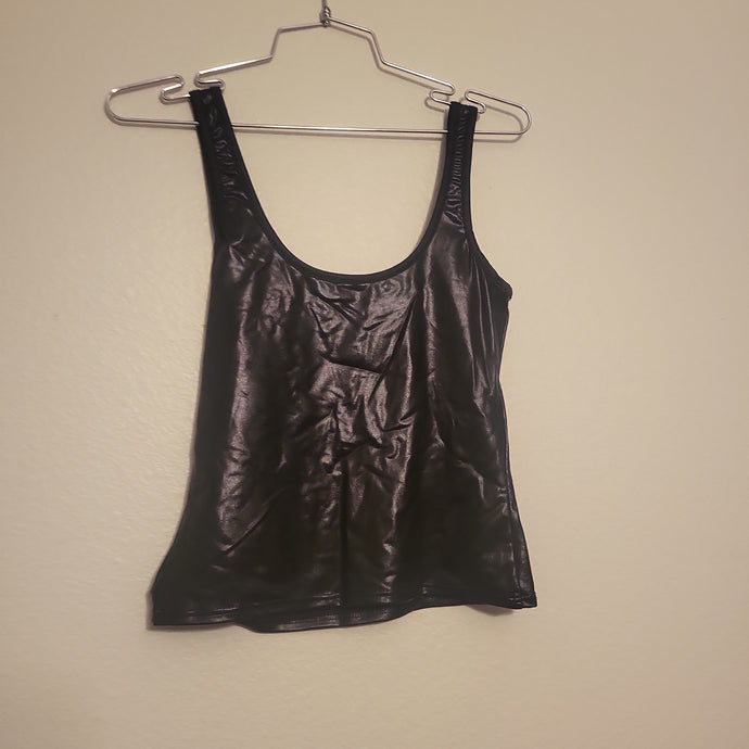 Small Black PVC Crop Top