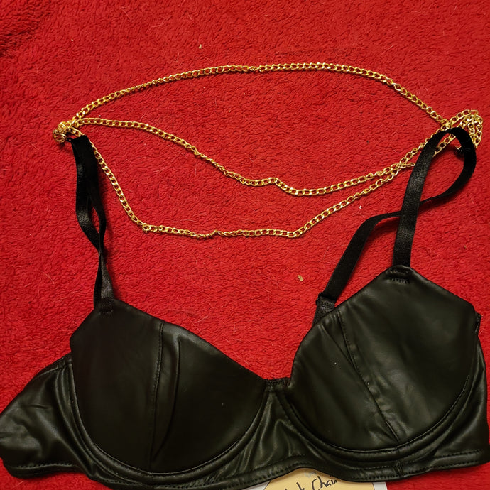 Small Black Chained Bra