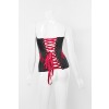 Charger l&#39;image dans la galerie, 20309 BLACK/RED ROSE EMBROIDERED CORSET by Coquette
