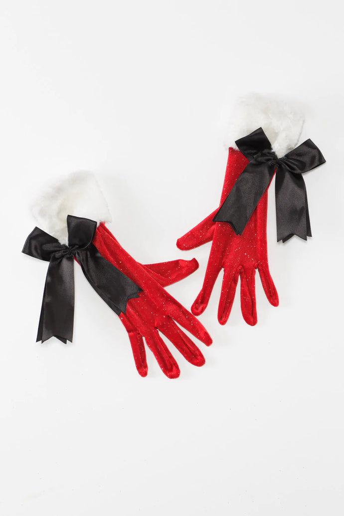 20314 RED HOLIDAY GLOVES by Coquette