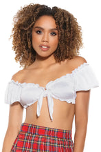 Cargar imagen en el visor de la galería, 23169 RUFFLED CROP TOP by COQUETTE
