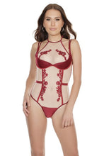 Load image into Gallery viewer, 7223 MERLOT HALTER TEDDY by Coquette
