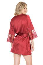 Charger l&#39;image dans la galerie, 7224 Merlot Lace Robe by Coquette
